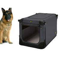 Produktbild von Maelson Soft Kennel Transportbox für Hunde aus Nylon in Grau wasserdicht Größe L