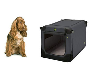 Maelson Soft Kennel Transportbox für Hunde aus Nylon wasserdicht Grau Größe L – Bild 1 von 13