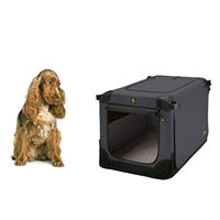 Produktbild von Maelson Soft Kennel Transportbox für Hunde aus Nylon wasserdicht Grau Größe L