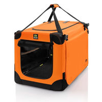 Produktbild von Maelson Soft Kennel Transportbox für Hunde, Orange, Größe L, wasserdicht und faltbar