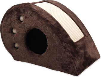 Magic Cat Katzenhöhle aus Plüsch in Braun 52x35x30cm – Bild 1 von 1