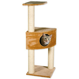 Magic Cat Kratzbaum für Katzen Beige aus Plüsch und Seil 35x35x109cm – Bild 1 von 1