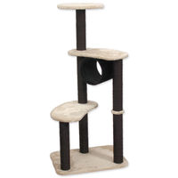 Produktbild von MAGIC CAT Kratzbaum Sabina für Katzen aus Plüsch beige-schwarz 125 cm