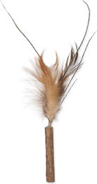 Magic Cat Natural Fun Federspielzeug Stöckchen mit natürlichen Federn Braun 6cm – Bild 1 von 1