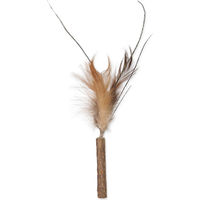 Produktbild von Magic Cat Natural Fun Federspielzeug Stöckchen mit natürlichen Federn Braun 6cm