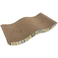 Produktbild von Magic Cat Wave 3 Kratzbrett aus Karton für Katzen 43x22x4cm Braun