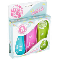 Produktbild von MagicBrush Pferdebürsten Set Rainbow mit synthetischen Borsten für die Hufpflege und Fellpflege