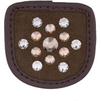 Produktbild von MagicTack Reithandschuhe mit Flower Golden Wave Patches Braun