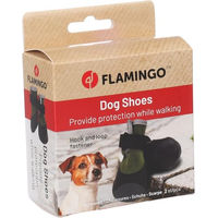 Produktbild von Magna Hundeschuhe Flamingo Grün Größe M aus Polyester mit weicher Sohle und reflektierenden Elementen 2 Stück