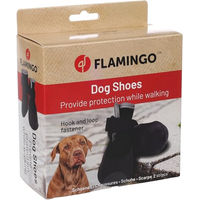 Produktbild von Magna Pfotenschuhe für Hunde Flamingo Schwarz XXL aus Polyester mit reflektierenden Elementen 2 Stück
