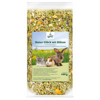 Produktbild von Mahnke Natur Glück mit Blüte Getrocknete Kräuter für Kaninchen 400 g
