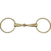 Produktbild von Mailefort Gebiss Feeling mit 2 großen Ringen aus Edelstahl in Gold für Pferde