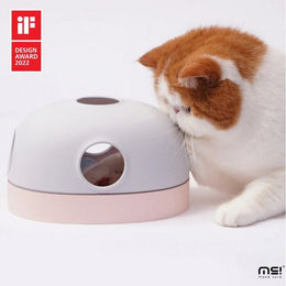 Makesure HOLA Puzzle Katzen Intelligenzspielzeug aus Plüsch für erwachsene Katzen in Lila Grau Weiß – Bild 1 von 5