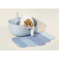 Produktbild von Makesure LITE Katzentoilette aus Kunststoff mit Streuschaufel und Vorlegepad in Purpur