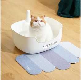 Makesure LITE Katzentoilette Purpurra Offene Schalentoilette aus Kunststoff mit Streuschaufel und Vorlegepad – Bild 1 von 2