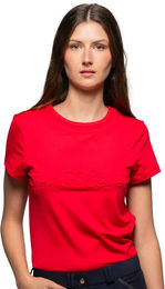Produktbild von Malata Reitshirt Flags&Cup für Damen in Rot Größe M aus Polyester