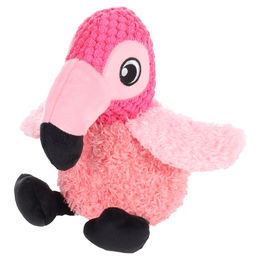 Malita Flamingo Hundespielzeug aus Plüsch in Rosa mit Quietschfunktion – Bild 1 von 7
