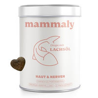 Produktbild von mammaly Lachsöl Drops für Hunde mit Lachs und Omega 3 zur Haut- und Fellpflege 170g