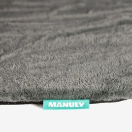 Manuly Hundematten Bezug Langhaar Aqua Plüsch Grau Größe L – Bild 1 von 2