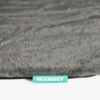Produktbild von Manuly Hundematten Bezug Langhaar Aqua Plüsch Grau Größe L