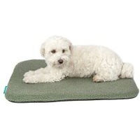 Produktbild von Manuly Selbstaufblasende Hundematte mit Teddy-Bezug und Tragetasche Größe S Grün