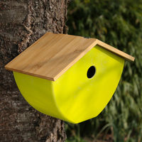 Produktbild von MARELIDA Vogelhaus aus Bambus als Nistkasten für Wildvögel in Grün