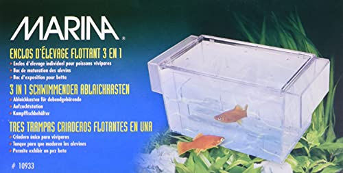 Marina 3 in 1 Schwimmender Ablaichkasten für Fische aus transparentem Kunststoff – Bild 1 von 2