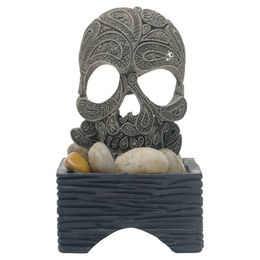 Marina Aquariendekoration Betta Totenkopf Figur und Höhle für Süßwasserfische in Weiß und Grau – Bild 1 von 4