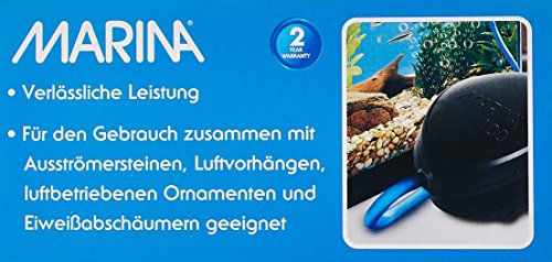 Marina Luftpumpe 100 Durchlüfterpumpe für Fisch Aquarien bis 150L Schwarz – Bild 1 von 5