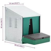 Produktbild von Markenloser Abroll-Nistkasten aus Metall für Hühner und Enten 49x31x42 cm