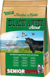 Produktbild von Markus-Mühle Black Angus Hund Trockenfutter Senior Rind Ente Hering Kaltgepresst 2 x 15 kg - 2 x 15 kg