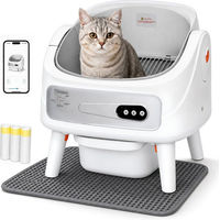 Produktbild von marmortrend Katzentoilette XXL Offenes Katzenklo mit biologischem Sensor und zwei Abdeckplatten