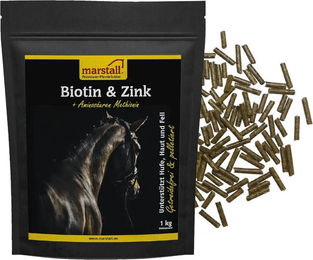 Marstall Biotin & Zink Ergänzungsfutter für Haut, Fell und Hufe für alle Altersstufen 1000g - 1 kg – Bild 1 von 5
