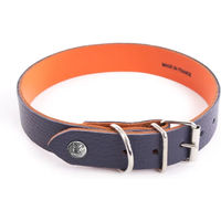 Produktbild von Martin Sellier Allure Hundehalsband aus Leder 35 cm Grau Blau
