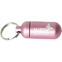 Produktbild von Martin Sellier Alu-Adresstube Halsband für Hunde Rosa 14 mm wasserdicht