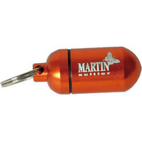 Produktbild von Martin Sellier Alu-Adresstube wasserfeste Halsband-Adressmarke aus Aluminium in Rot oder Orange