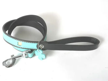 Produktbild von Martin Sellier Bowxy Hundeleine aus Leder in Blau oder Türkis 110 cm