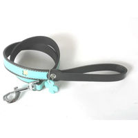Produktbild von Martin Sellier Bowxy Hundeleine aus Leder in Blau oder Türkis 110 cm