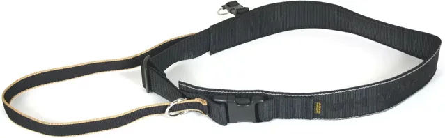 Produktbild von Martin Sellier Canicross Joggingleine mit Bauchgurt für Hunde Schwarz 38/40 cm