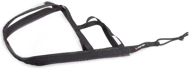 Produktbild von Martin Sellier Canicross Xback Hundegeschirr Sportgeschirr aus Nylon Schwarz Größe S