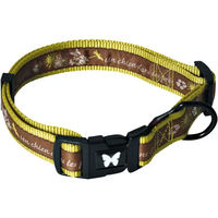 Produktbild von Martin Sellier Dog Country Hundehalsband aus Gurtband in Braun und Gelb Größe L