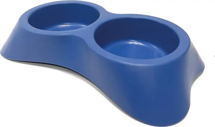 Produktbild von Martin Sellier Doppelschüssel aus Kunststoff für Katzen in Blau