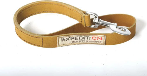 Produktbild von Martin Sellier Expedition Hundeleine aus Leder in Orange und Braun 25/50 cm