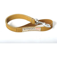 Produktbild von Martin Sellier Expedition Hundeleine aus Leder in Orange und Braun 25/50 cm
