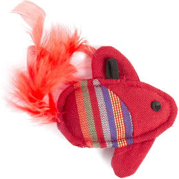 Produktbild von Martin Sellier Fliegender Fisch Plüschspielzeug für Katzen in Rot