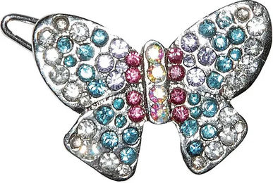 Produktbild von Martin Sellier Halsband Bijou Schmetterling mit Strass in Silber und Bunt