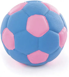 Produktbild von Martin Sellier Hunde-Ball Fußball aus Latex in Blau oder Bunt