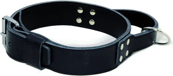 Produktbild von Martin Sellier Hunde-Interventionshalsband aus Leder mit Griffen Schwarz 75 cm