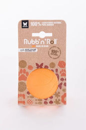 Produktbild von Martin Sellier Hundeball Rubb'n Roll aus Naturkautschuk Orange Größe L