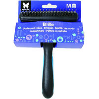 Produktbild von Martin Sellier Hundeentfilzungsbürste aus Edelstahl in Blau und Schwarz